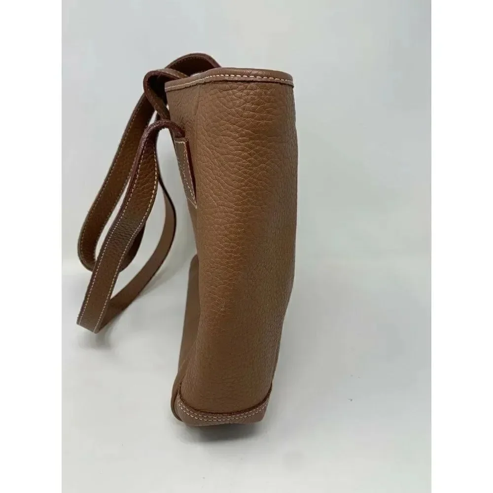 Dooney & Bourke Brown Pebble Leather Shoulder Bag